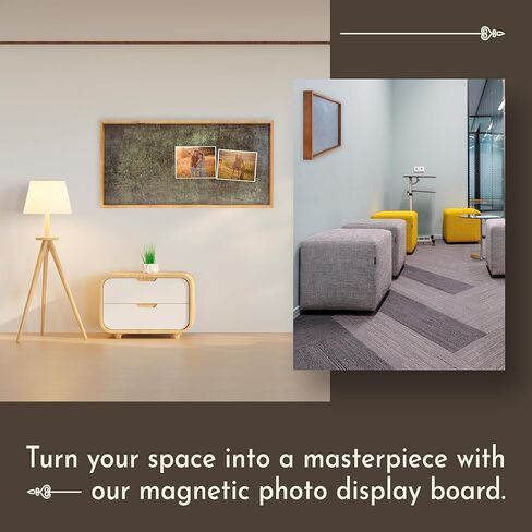 Wall Things Co. لوحة إعلانات مغناطيسية للجدار ، المكتب ، المنزل ، عرض الصور ، رسالة مغناطيسات معدنية ولوحة المذكرة ، 12x24 ، الزيتون in Kuwait