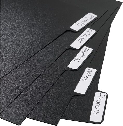Staples 321298 ARC System Tab Dividers Black 5-5/6 بوصة × 8-1/2 بوصة in Kuwait