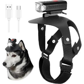 Dog Head Lights, 3 Light Modes Dog Collar Light, USB Rechargeable Waterproof Pet Walking Accessories, for Dog Lights for Night Walking Camping