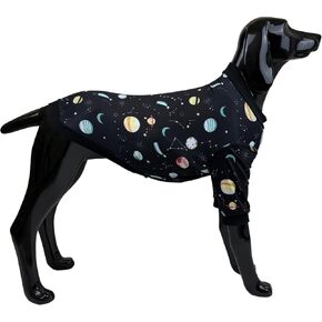 D.E.e Dog Shirt للكلاب الكبيرة الصيفية من القطن الكلب ملابس خفيفة الوزن خزان أعلى أنثى كبيرة (Galaxyblack ، 3XL)
