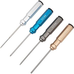 4Pack Vgoohobby Hexagonal Screwdrivers 1.5mm 2.0mm 2.5mm 3.0mm Hex Screw Driver Tools Kit for RC Helicopter Drone Helicopter Car Models,Coloured Handles