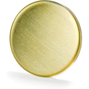 MICAIKEM 1Inch/25mm Brass Blanks 3mm Thick Round Ball Markers Coin Tags Finished Supper Thick for Engraving and Metal Stamping. Pack of 10