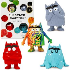 Color Monster 4 Piece Figurine Set - Emotional Learning Toys for Kids 3+