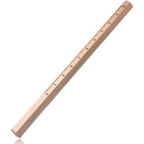 Six-Edge Solid Brass Pen with Centimetre Ruler, EDC Pocket Pen Signature Pen Ballpoint Pen