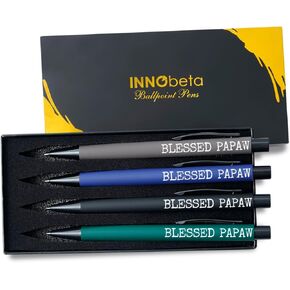InnoBeta Papaw Gifts, Ballpoint Pen Set of 4, Perfect Papaw Gifts for Men on Birthday and Christmas