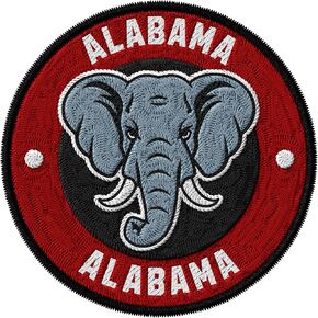 Alabama State Patch Embroidered Iron on Patches for Clothes Backpacks Bags Jeans Jackets Size 3" ID45095