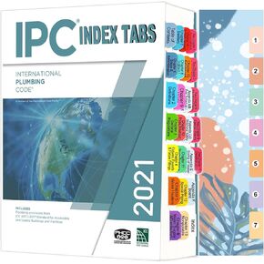 Indexs Tabs for The International Plumbing Code 2021, Color-Coded Tabs for The IPC 2021 Code Book,Durable Laminated, with Alignment Card Guide Easy Application(Book not Included)