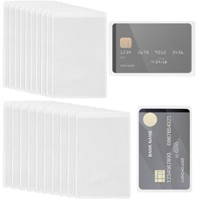 20 Pack Social Security Card Protector Sleeves Waterproof New Medicare Card Holder Credit Card Sleeves Soft Clear Card Covers Protective case for Drivers License ID Business Card Cover