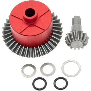Metal Gear Differential Case Compatible with ARRMA 1/10 SENTON Granite Steel 37T 1.35M Bevel KRATON VORTEKS Outcast Big Rock 1/8 Typhon Infraction Vendetta Replace ARRMA ARA310956 Parts Upgrade(Blue)