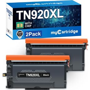 myCartridge Compatible Toner Cartridge Replacement for Brother TN920XL TN920 TN920XXL Toner use for HL-L6210DW HL-L5210DN HL-L5210DW HL-L5215DW MFC-L6810DW Printer,TN920XL Black 2 Pack