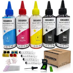 COCADEEX 500ml Ink Refill Kit Compatible with Ink Cartridges PG-275 CL-276 PG-245 CL-246 PG-245XL CL-246XL 275XL 276XL 245XL 246XL PG-210 CL-211 PG-243 CL-244