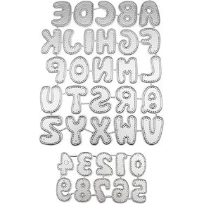 36PCS Alphabet Cutting Dies Cuts,Metal Letters Number Words Cutting Dies Sets Die Cuts for Card Making Embossing Stencils Template Mould for Card Scrapbooking and DIY Craft Album Paper Card Decor