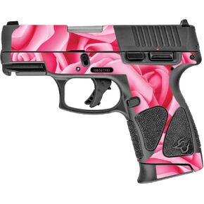 MightySkins Skin Compatible with Taurus G3C 9mm Luger - Super Pink Roses | Protective, Durable, and Unique Vinyl Decal wrap Cover | Easy to Apply, Remove, and Change Styles | Made in The USA