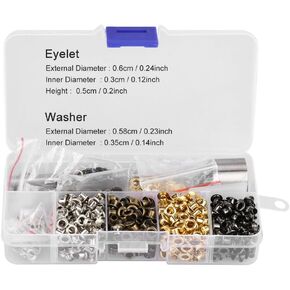 Metal Eyelet Grommet Set Shoes Belt Leather Hole Craft Clothes Accessories (3mm x 420pcs)