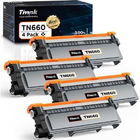 TN660 TN630 Toner Cartridge High Yield Compatible for Brother TN660 TN-660 TN630 TN-630 TN 660 for HL-L2300D HL-L2340DW HL-L2380DW MFC-L2740DW MFC-L2700DW MFC-L2680W 4 Black
