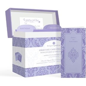 Designer Greetings All Occasion Greeting Card Assortment (24 Cards with Envelopes in a Keepsake, Floral Organizer Box) – Birthday, Thank You, New Baby, Anniversary, Sympathy, Get Well, Blank