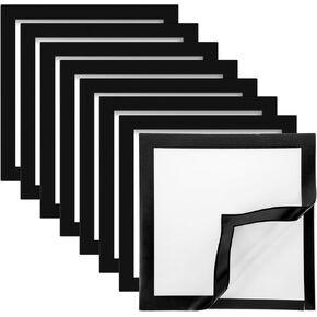 8 Pack Diamond Painting Frames Magnetic Diamond Art Frames Self Adhesive Frames for Diamond Painting Pictures 12 x 12 Inch/ 30 x 30 cm Canvas Room Wall Window Door Decorations Accessories, Black