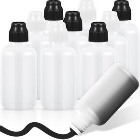Tessco 4 Set 2 Ounce Empty Bingo Daubers Paint Squeeze Bottles for Paint Mop Dauber Bottle Refillable White Black Sponge Tip for Wooden Plastic Board Cloth