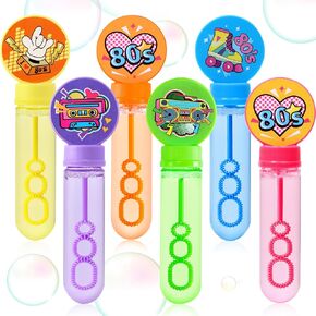 24 Pcs Building Blocks Bubbles Party Favors Birthday Supplies for Kids Mini Bubble Wands Bulk Box Boy Toy Gift Valentines Day Easter Prize Goodie Bag Stuffers Pinata Fillers Blocks Party Favors
