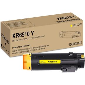 Phaser 6510 / Workcentre 6515 Yellow High Capacity Toner-Cartridge Compatible for Xerox 106R03479 for Xerox WorkCentre 6515DN 6515DNI 6515DNM 6515N, Phaser 6510DN 6510DNI 6510DNM 6510N Printer, 1 Pack