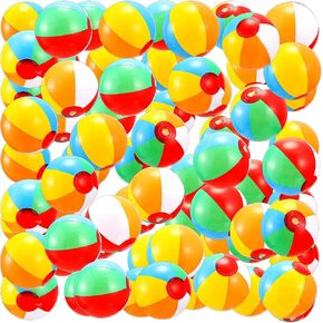 150 Pack Mini Beach Balls Bulk 5 Inch Inflatable Beach Balls Rainbow Color Inflatable Ball Rainbow Blow Up Beach Balls Summer Pool Toy for Boys Girls Sports Summer Pool Game Hawaiian Party Decorations