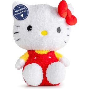 Jay Franco Weighted Hello Kitty Red Dress Fuzzy Plush Pillow Buddy - 2.5 lbs Super Soft Stuffed Pillow - 13 inches