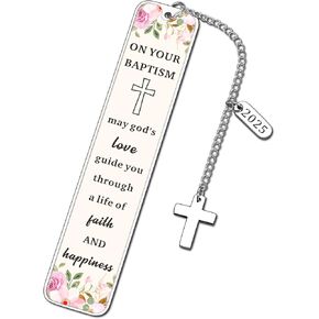 Baptism Gifts for Girl Boys, Christian Bookmarks for Daughter Son Goddaughter Godson, Baptism Gifts for Women Men, Christening Gifts for Girls Boys, Christian Gifts for Women Faith, Spiritual Gifts