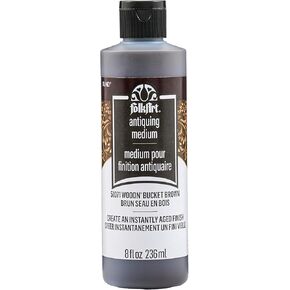 FolkArt, Woodn' Bucket Brown, Antiquing Medium, 8 fl oz, Perfect for DIY Arts and Crafts Projects, 51071