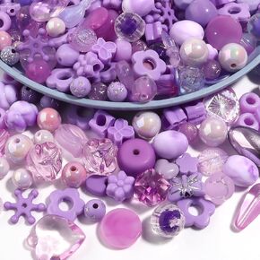 Chuyau230pcs Red Aesthetic Acrylic Assorted Beads Cute Beads for Bracelets Acrylic Charms Kawaii Beads for Jewelry Making Beads Bulk for Keychain Making Necklaces DIY Crafts