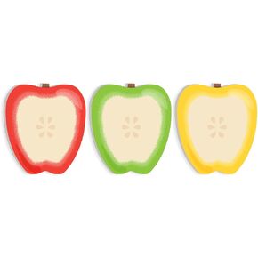 Apple Shaped Sticky Note Pad Assortment / 2 7/8" x 3 1/4" Modern Sticky Notes/Set of Three Teacher Appreciation Sticky Note Pad Designs/Made in USA