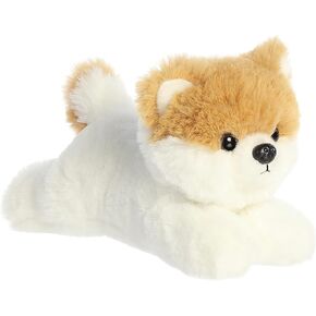 Aurora® Adorable Mini Flopsie™ Pom The Pup™ Stuffed Animal - Playful Ease - Timeless Companions - White 8 Inches