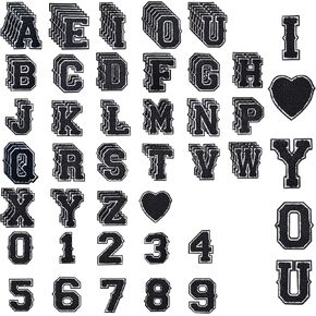 104 Pcs M¿Letterman Jacket Patches, Chenille Letter Patches, (Pink)