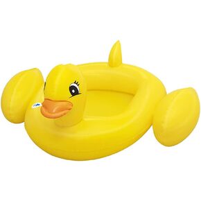 Bestway Funspeakers Duck Baby Boat ، تعويم قابلة للنفخ مع مكبرات صوت مدمجة ، أصفر