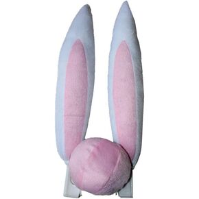 Amosfun Car Rabbit Ears Bunny Ears and Nose Plush Car Kit Vehicle Decorations Accessories Car Rabbit Bunny Ears Rabbit car Decorations for Easter Party Supplies