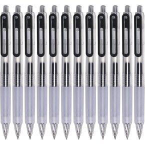 Gel Pens Black Ink 12 Pack, 0.38mm Pen Ultra Fine Point Smooth Writing Pens for Office School Supplies