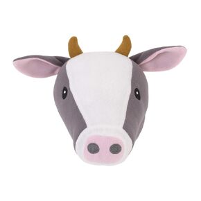 Yikki Little Love by NoJo Plush Fleece Grey and White Cow Head Wall Décor