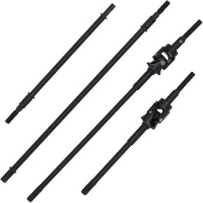 Steel Axle CVD Drive Shafts Front Rear Compatible with 1/10 RC Axial Wraith 90018 90048 RR10 Parts Upgrade(Black)