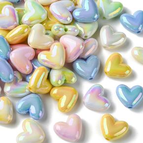 LiQunSweet 100 Pcs Mixed Colors UV Plating Bone Acrylic Loose Beads Pet Animals Plastic Beads for DIY Jewelry Bracelets Necklaces Craft Accessory