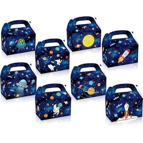 24 Pcs Outer Space Party Favors Bags with Stickers Space Paper Goodie Gift Bags Planet Astronaut Candy Treat Bags Starry Sky Galaxy Party Gift Bags for Kids Astronaut Science Themed Birthday Party