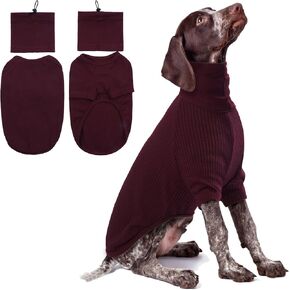 IECOii XXXL Dog Shirt,Stretchy Dog Tee Shirt Soft Dog Pajamas for Large Dogs,Multifunctional Dog T-Shirt with Detachable Dog Ear Protector,Spring Fall Dog Tshirt for Large Size Dog Boy,Burgundy,3XL