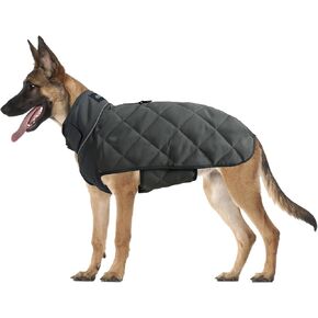 Weighted Dog Vest, Tactical Dogs Weight Coat with Beads for Anxiety- Relieve Stress, Build Muscle & Optimize Health, Premium Heavy Duty Dog Training Jacket for Exercise and Strength (Grey, XL)