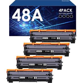 Compatible 48A Toner Cartridges Replacement for HP 48A CF248A for Pro M15w M15a M16w M16a M28w M29w M29a M30w Printer (4 Black)