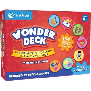 ThinkPsych WonderDeck - 154 Adventures Inside - Single Player Card Game for Kids Ages 8-12 - Homeschool & Educational Games for Kids 8-12 - Gifts for Boys & Girls 8 9 10 11 Year Old