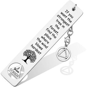 3 Years Sober Gifts for Men, Sober Gifts, Addiction Recovery Gift AA Gift NA Gift, Sobriety Gifts for Anniversary Year for Men & Women in Recovery, Sobriety Gifts Bookmark for him/her-DB23