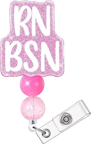 CNA Nurse Badge Reel Retractable Nursing Badge Holder Nursing ID Clip for CNA Nurses Students (Pink CNA) in Kuwait