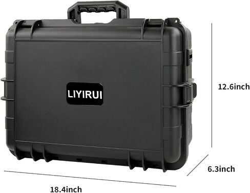 Portable Hard Case - Waterproof Carrying Case,with DIY Foam,Large,18.4x 12.6 x 6.3 inch in Kuwait