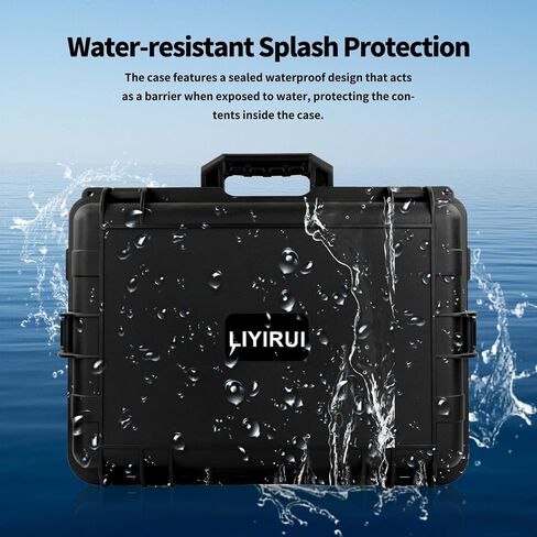 Portable Hard Case - Waterproof Carrying Case,with DIY Foam,Large,18.4x 12.6 x 6.3 inch in Kuwait
