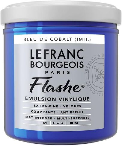 Lefranc Bourgeois Flashe-Acrylfarbe Acrylic Vinyl Emulsion, 125 ml (Pack of 1), Black 125 Millilitre in Kuwait
