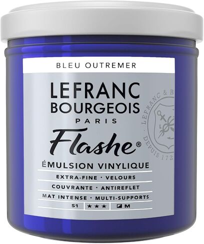 Lefranc Bourgeois Flashe-Acrylfarbe Acrylic Vinyl Emulsion, 125 ml (Pack of 1), Black 125 Millilitre in Kuwait