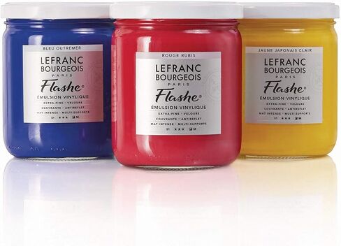 Lefranc Bourgeois Flashe-Acrylfarbe Acrylic Vinyl Emulsion, 125 ml (Pack of 1), Black 125 Millilitre in Kuwait